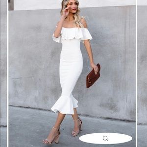 VICI Havana Ruffle Midi Dress